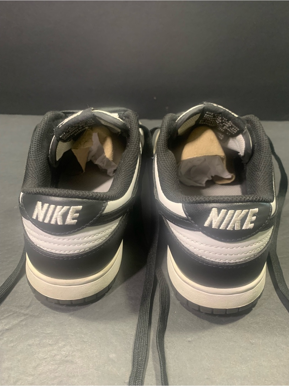 Nike Dunks Low Women’s White Black Sneakers Shoe Size -8 - Picture 4 of 9